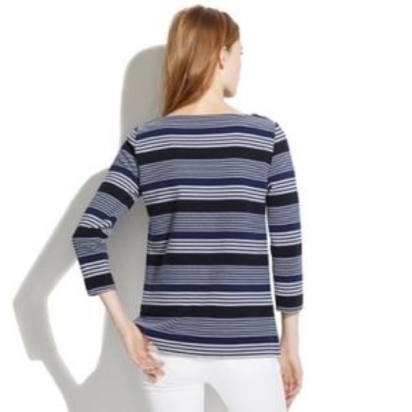 Madewell Black & White Striped Top - Picture 4 of 6